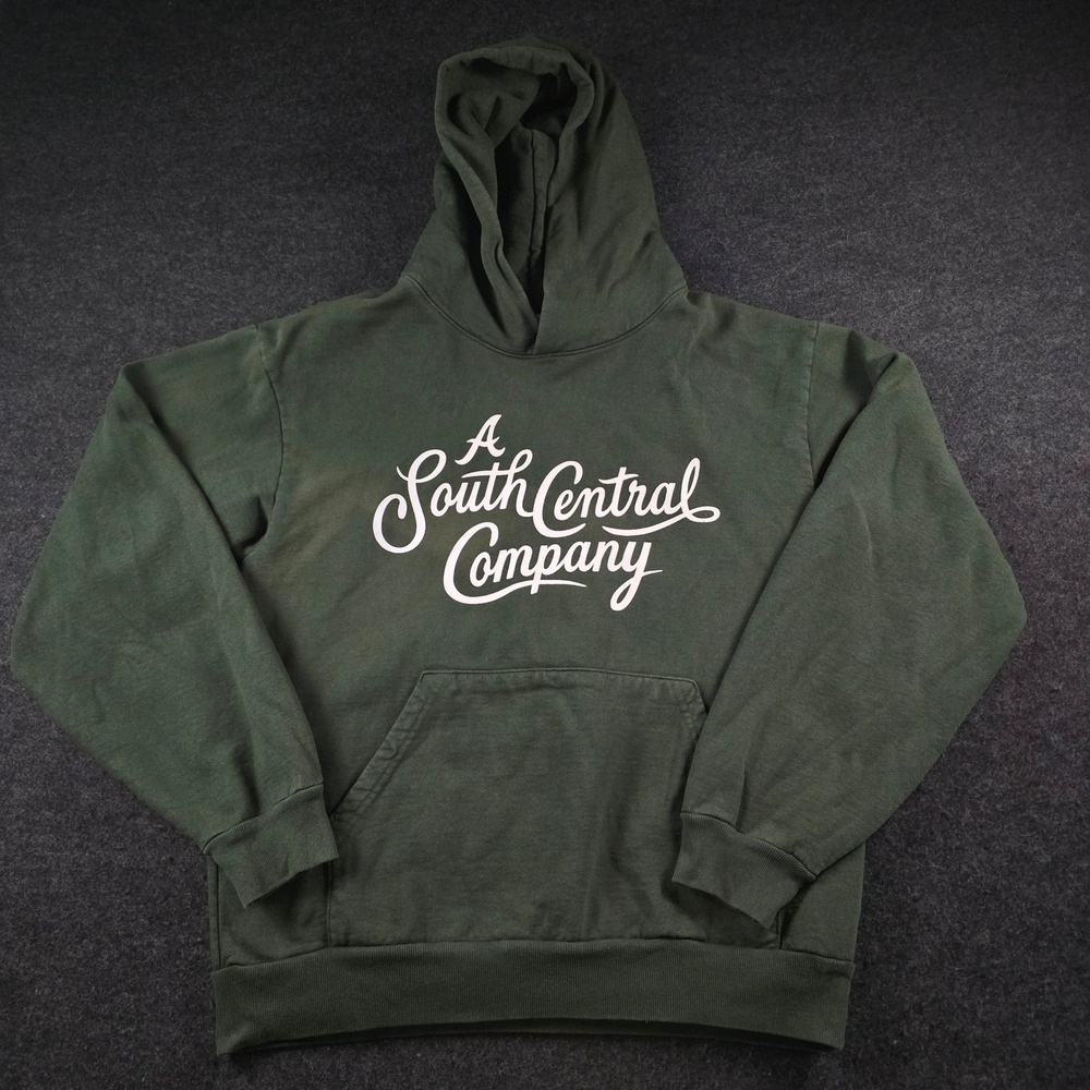 Bricks & Wood A South Central Company Hoodie Forest Green Heavyweight Men's M